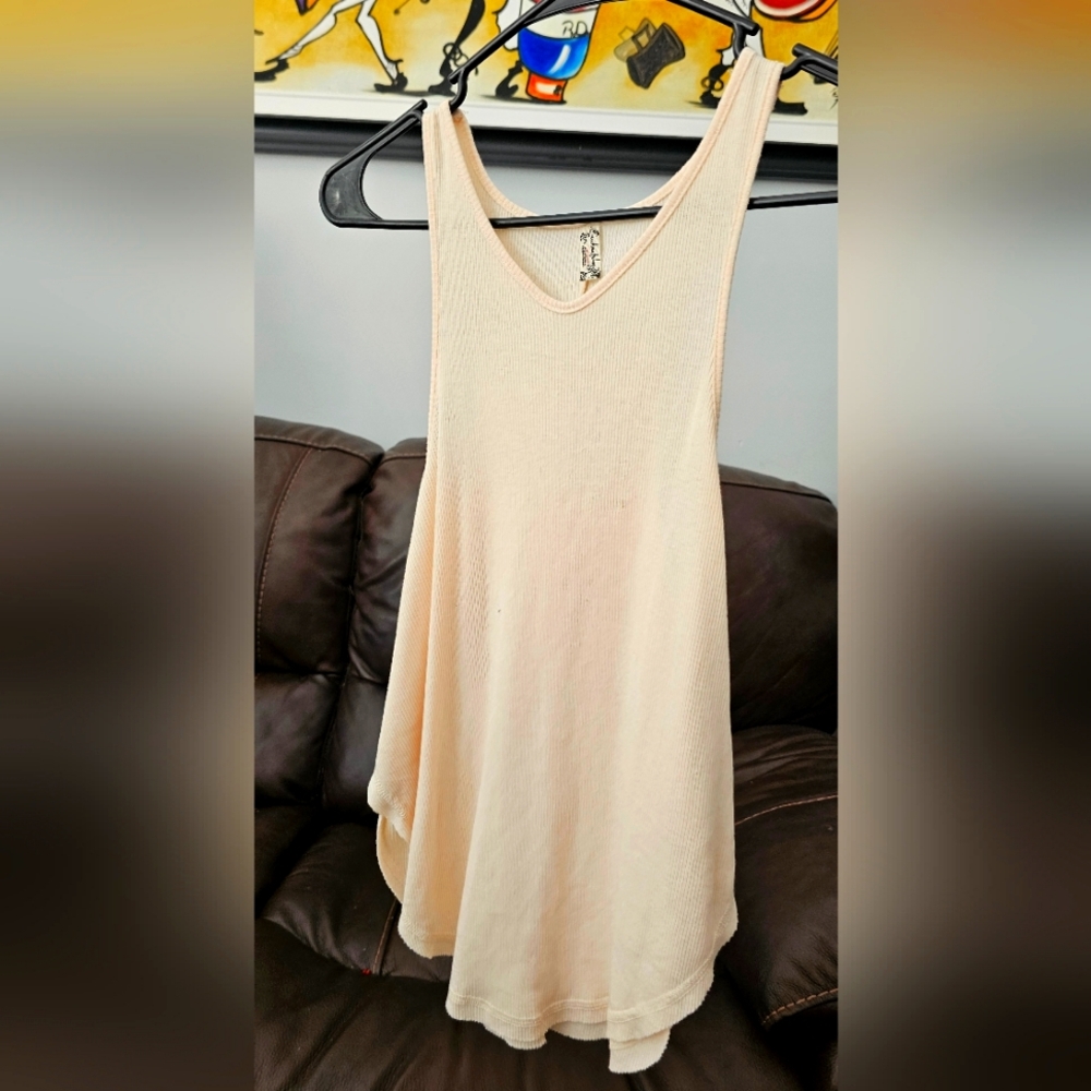 Free People intimately cream tank top sz M